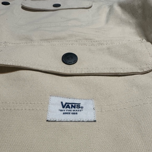 Vans Anaheim Needlepoint Floral Jacket Men's Cream Roses Snap Front - Picture 7 of 9